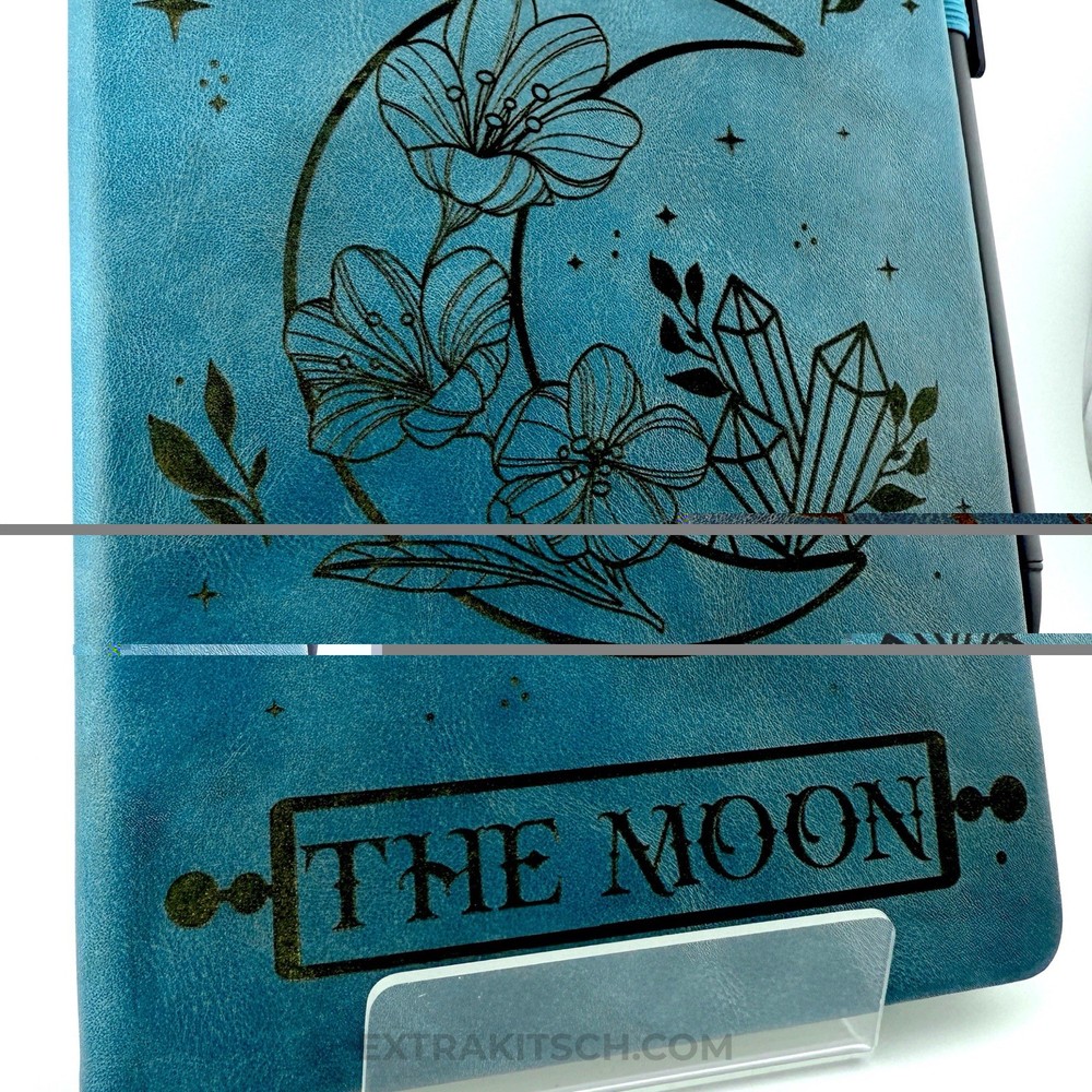 Moon Tarot Journal Notebook - Celestial Astrology Gothic A5 Lined, With Pen