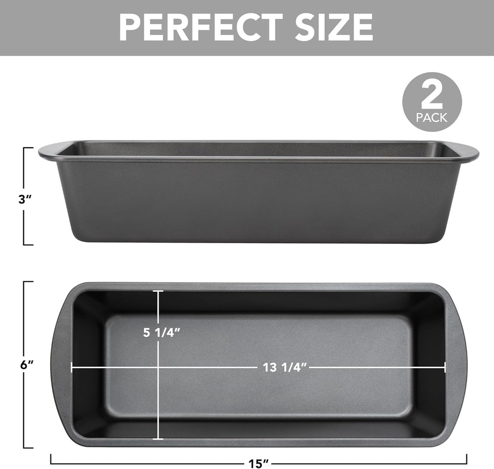 Extra Large Bread Pan, 13" X 5" Long Loaf Pan, Nonstick Baking Pan, Rectangular