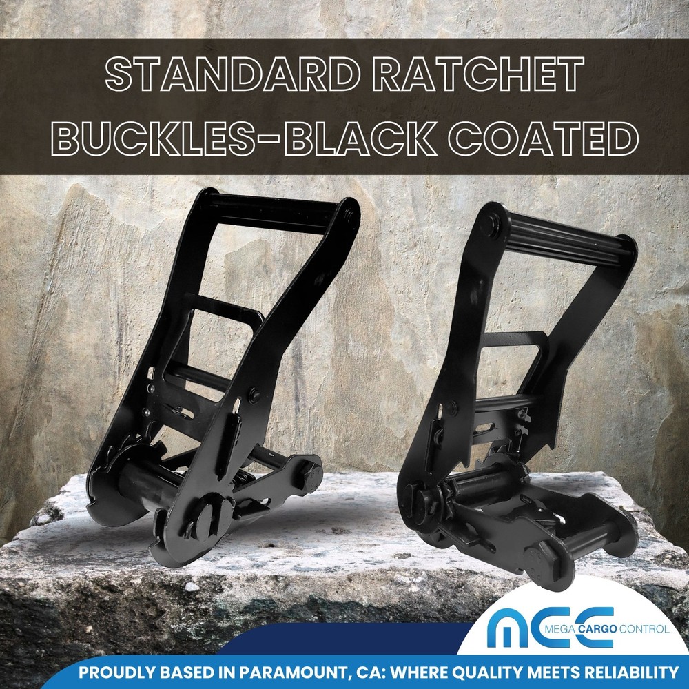 Mega Cargo Control 2" Replacement Standard Ratchets, Black Coated, 2-Pack