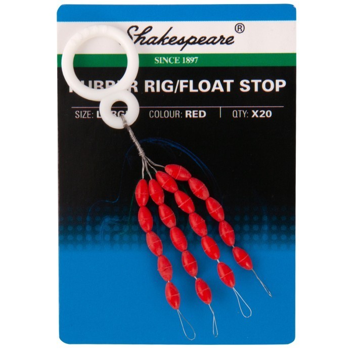 Shakespear Rubber Rig / Float Stop size L qty 20 Red