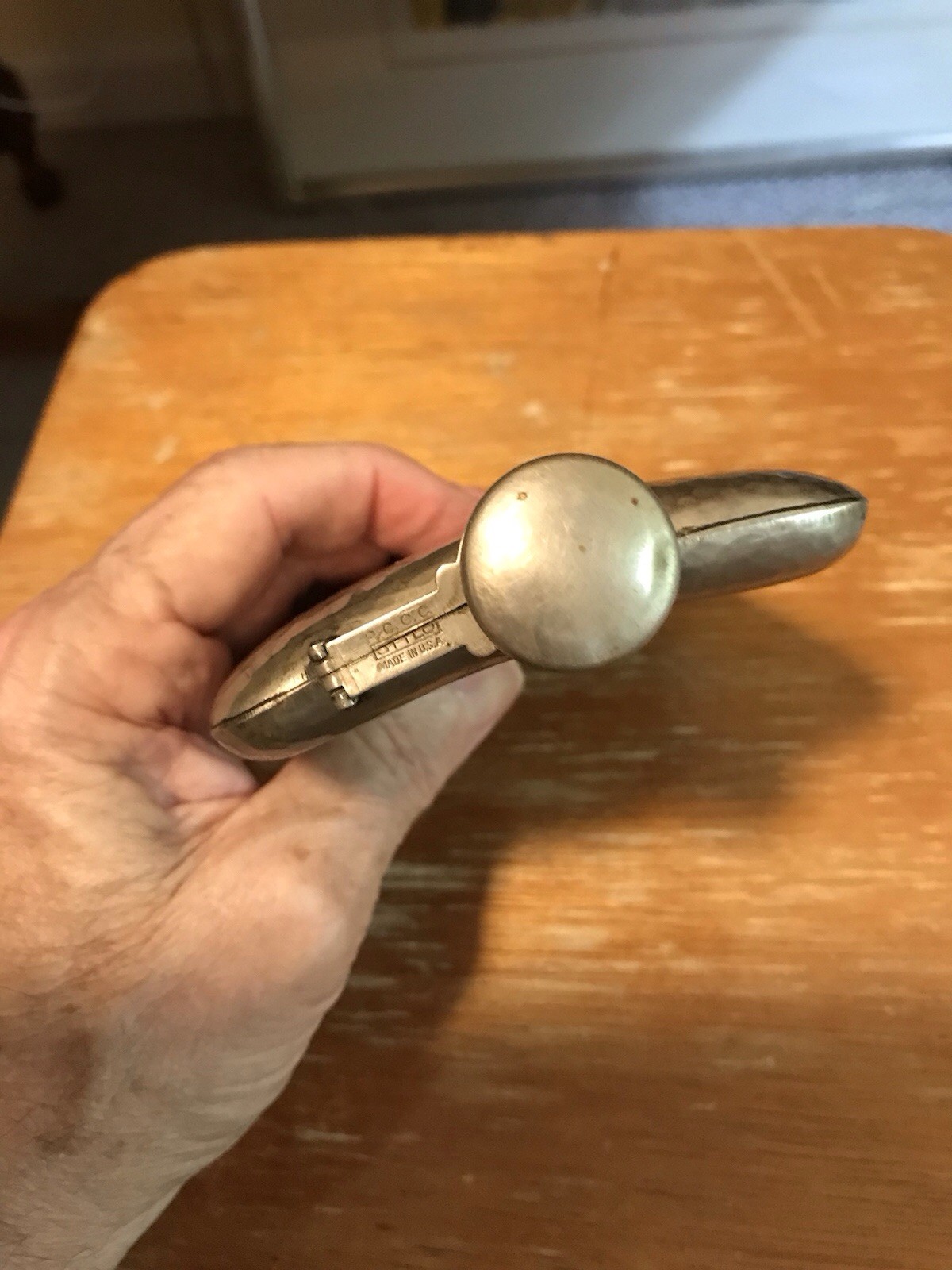 ANTIQUE SIGNED P.C.C.C. 1800’s HAMMERED🔨SILVER PLATE OVER COPPER FLASK L@@K 👀