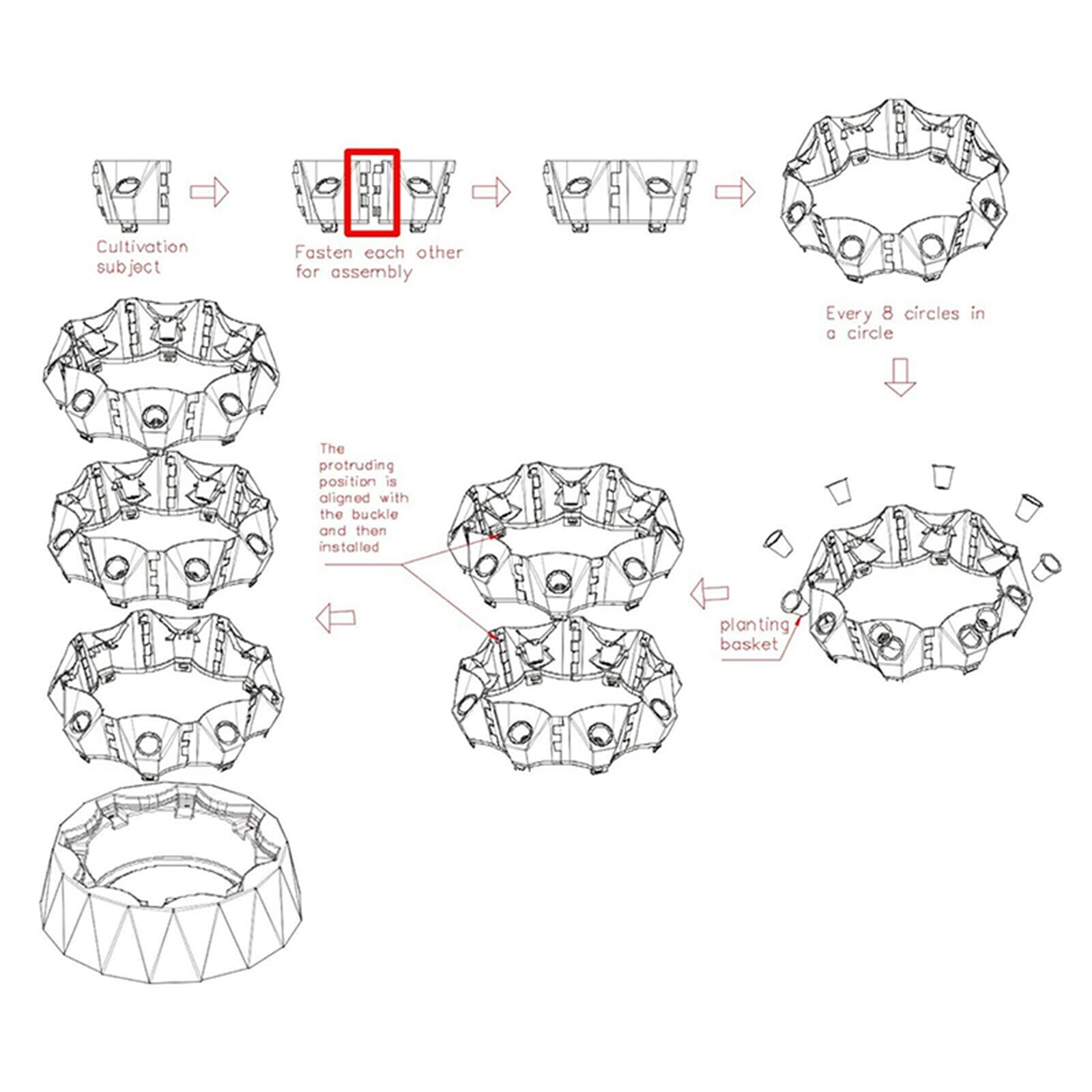 Vertical Hydroponic Garden Tower System Aeroponics Home Grow Kit 10 Layer 80Pots