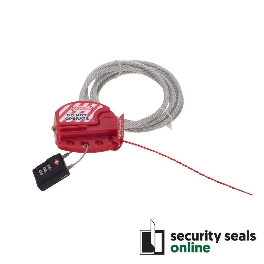 2m Adjustable Cable Lockout Device, 6mm diameter cable