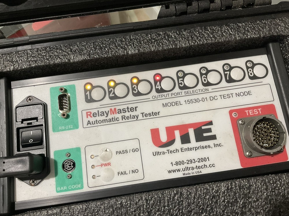 UTE Relay Master Automatic Relay Tester 15530-01 DC TEST NODE