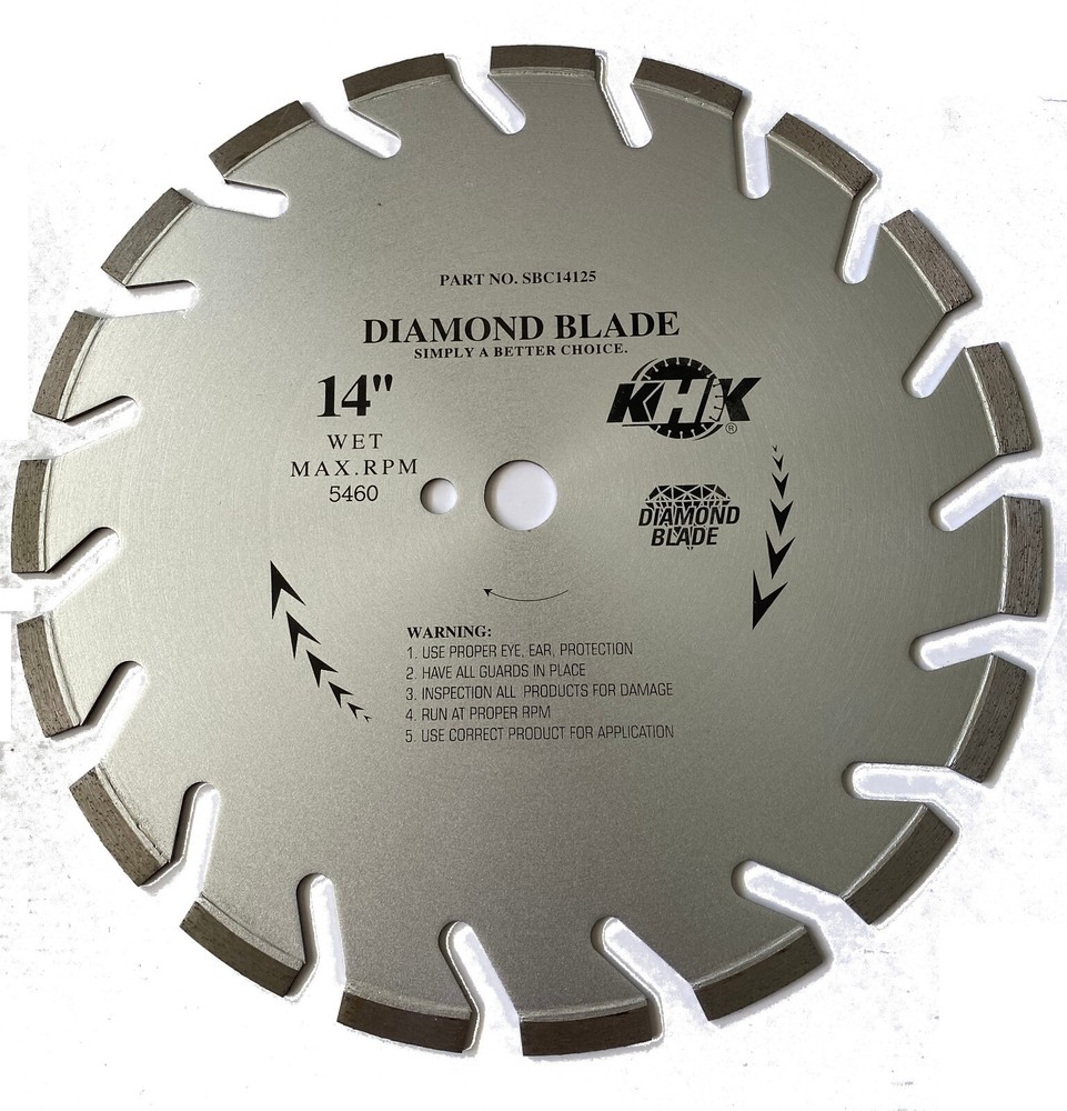 14" Pro-Value Laser-Welded High Segment Blade for Abrasive Material, 1" Arbor