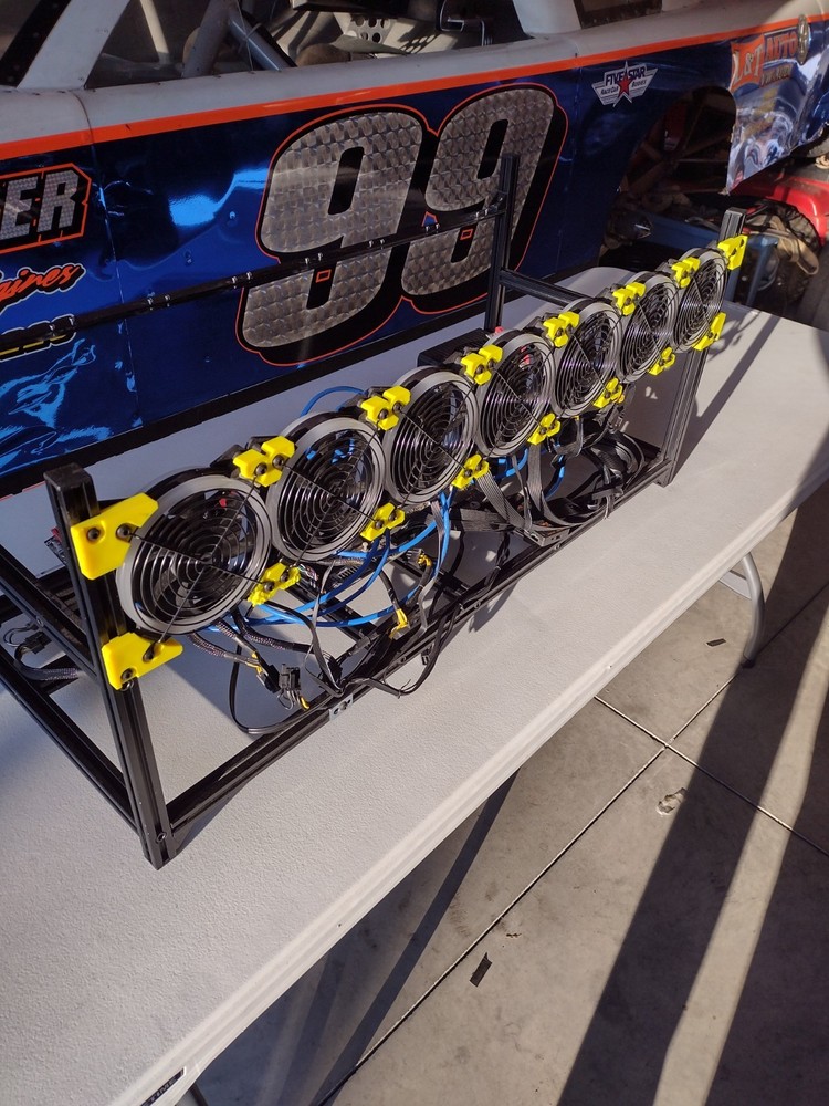 Veddah VC3 8-GPU Mining Case Aluminum Stackable Open-air Frame With Fan Mounts