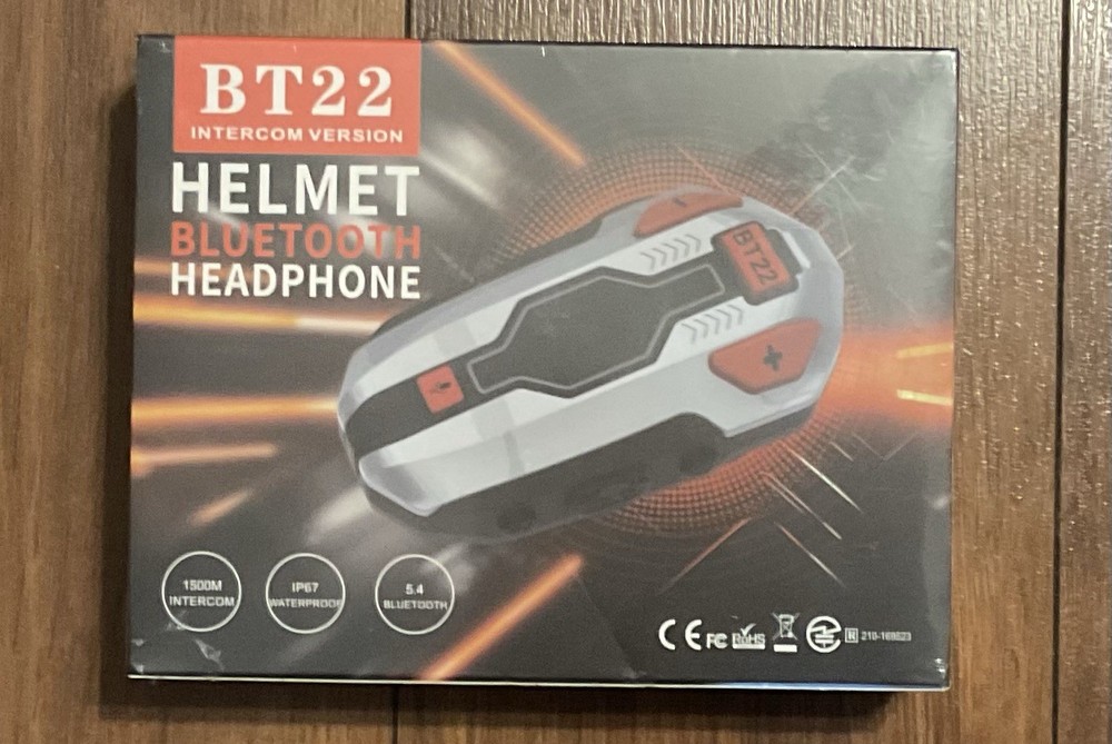 Motorcycle Intercom BT22 Bluetooth 5.4 Intercom Headphone  NEW