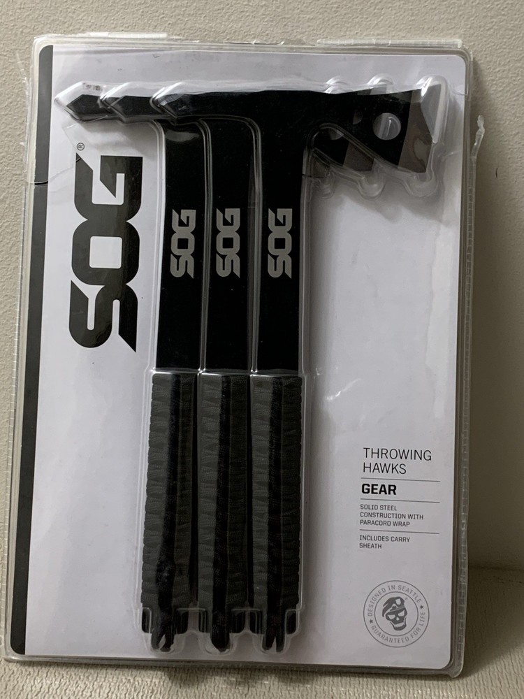 SOG THROWING HAWKS 10.75” Long ~ 3 PACK W/NYLON SHEATH