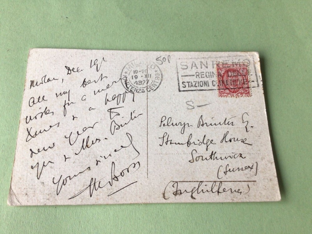 Italy Milano  postcard   stamps card Ref 53339