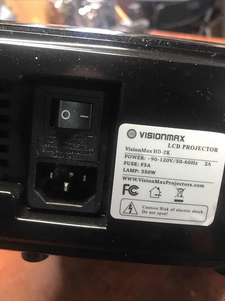 Used Tested Vision Max HD-2K LCD Projector 1920x1080 HDMI 3S Optimized Engine