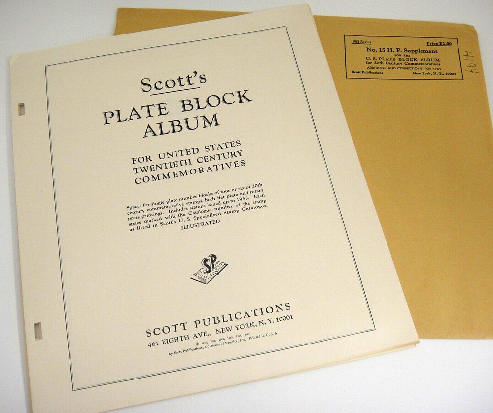 Scott 1964 US Commemorative Plate Block Supplement #15 NOS Lightly Toned Edge