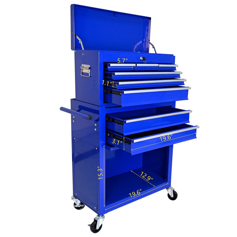 8-Drawer Workshop Tool Chest with Wheels&Drawers,High Capacity Rolling Tool Box