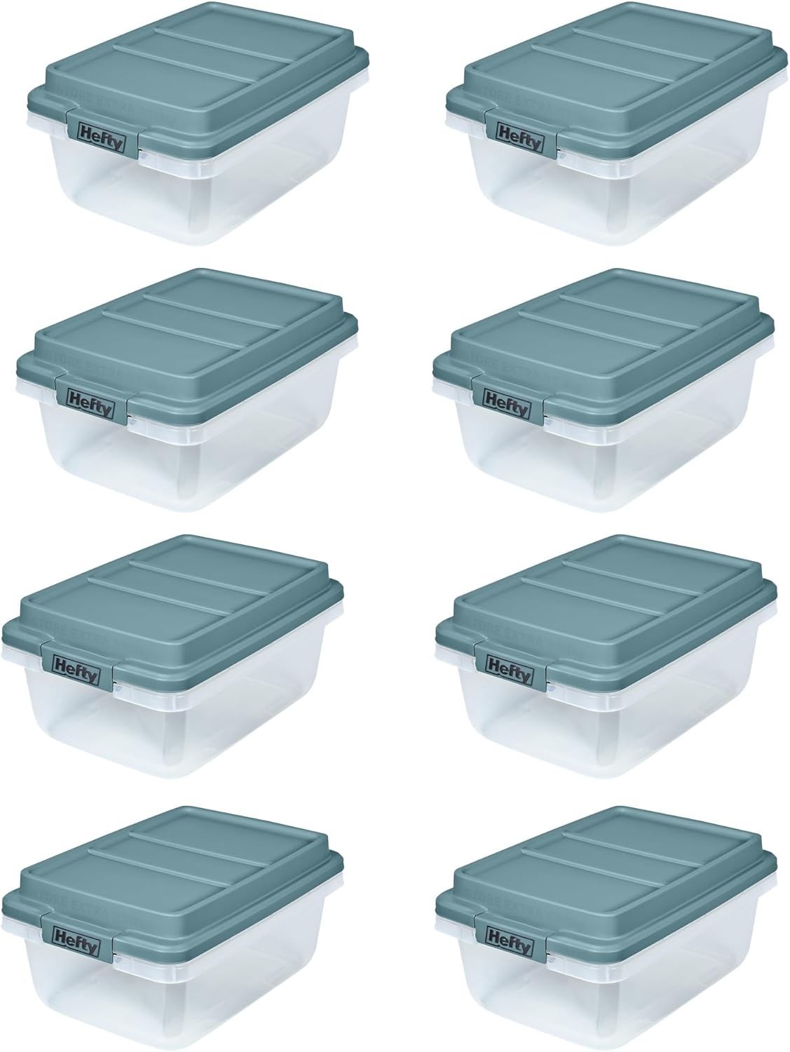 18 Quart Hi-Rise Storage Bin with Lid Stackable Plastic Container