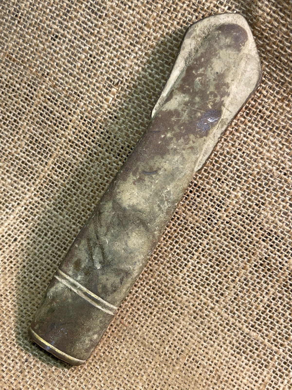 Dug Civil War Brass Foot Officers Or Staff Officers Sword Drag Heavily Used Worn