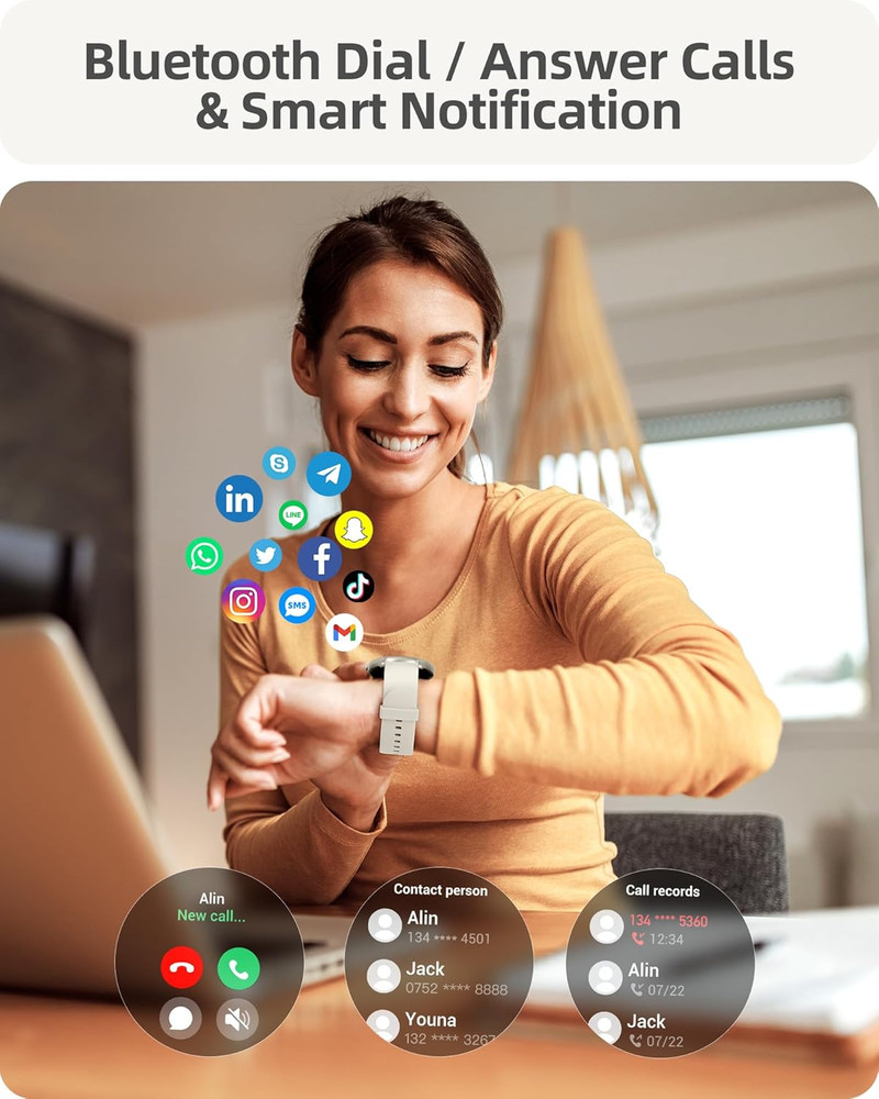 round Smart Watch PSSW9B Bundle with PS01SL