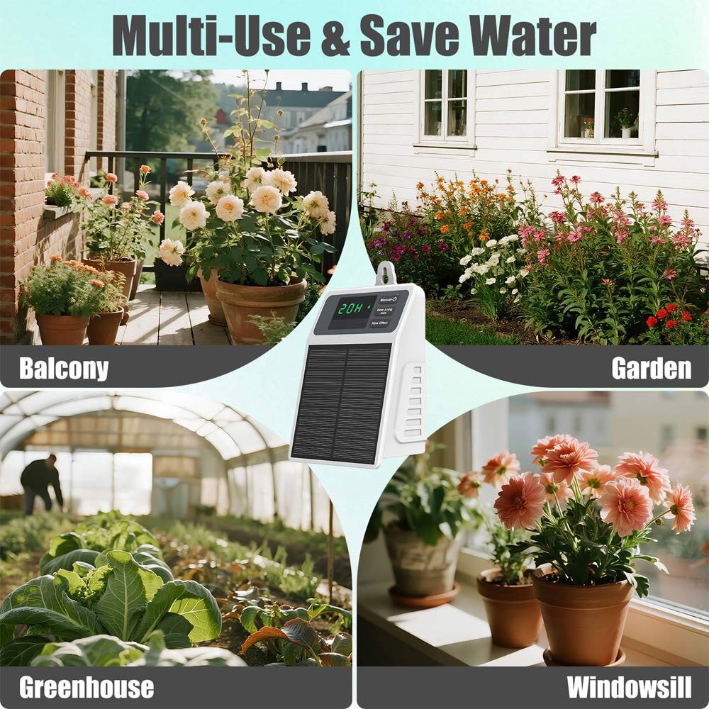 NEW Solar Watering Set Automatic Plant Irrigation Timer Irrigation System