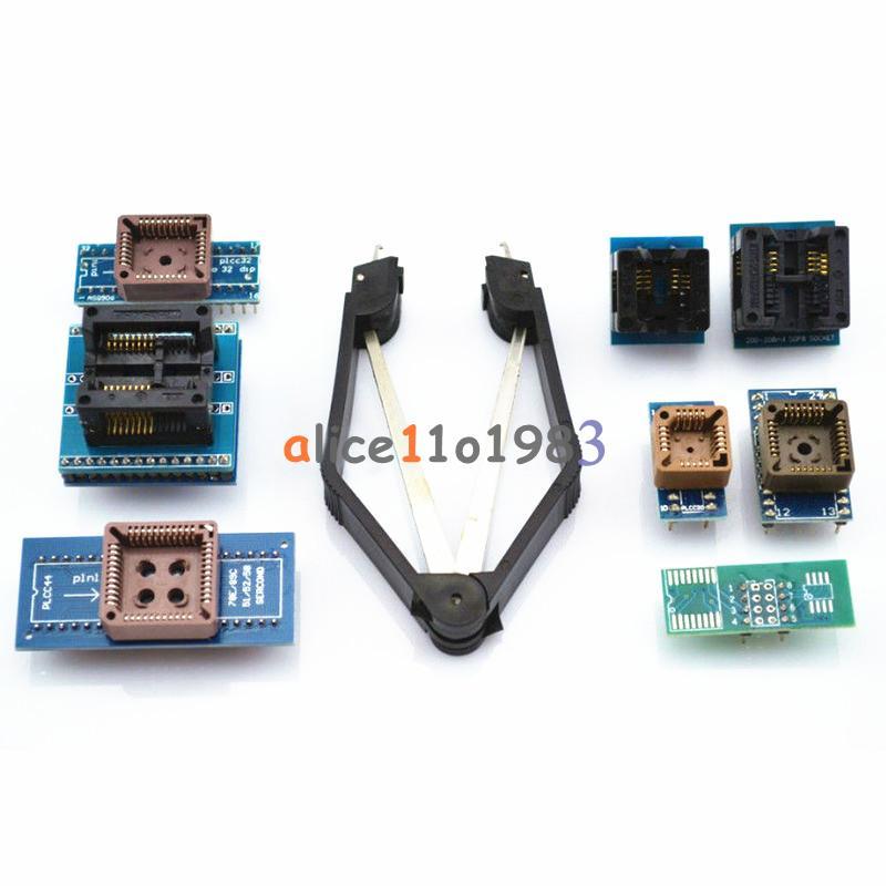 8 Programmer Adapters Sockets Kit for TL866II Plus with IC Extractor