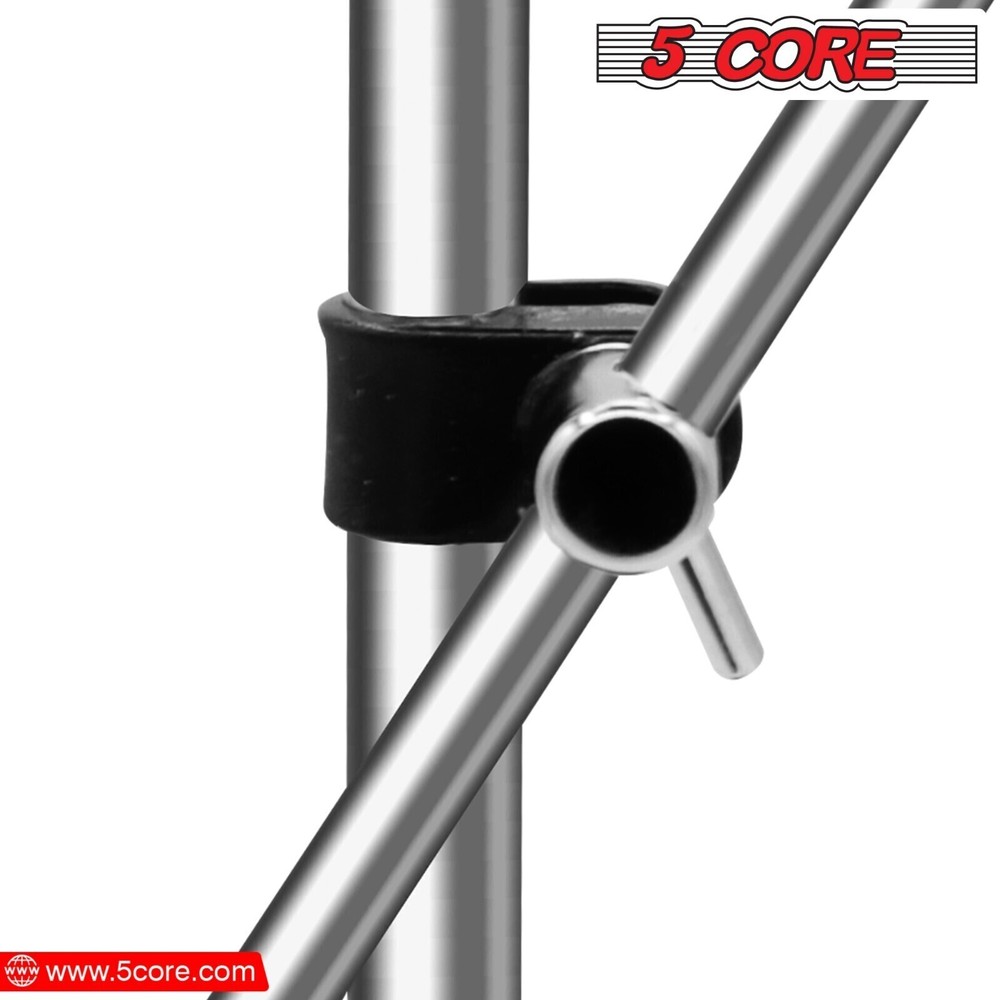 5Core Adjustable Microphone Stand Chrome Round Base Tabletop DESKTOP , Foldable