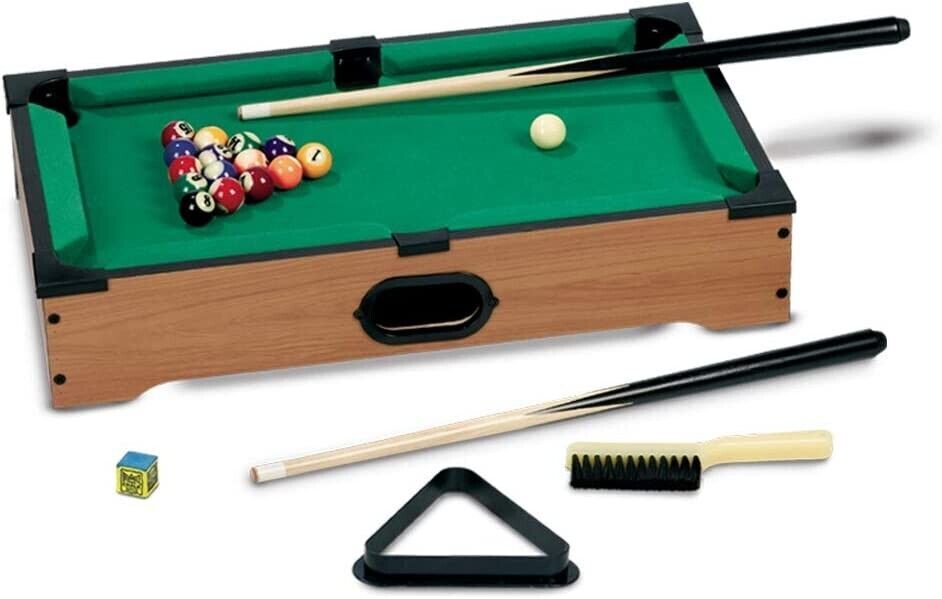 Billiards Table Gift Idea 2 Players Chalk Triangle Brush Included