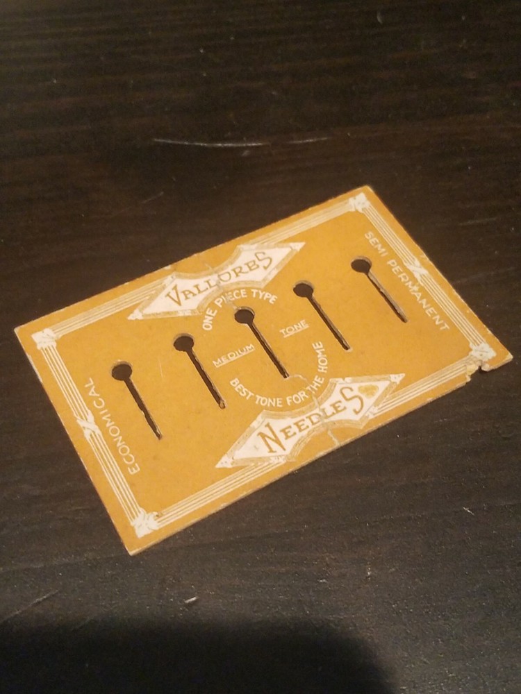 gramophone phonograph needle packet card empty vallorbs