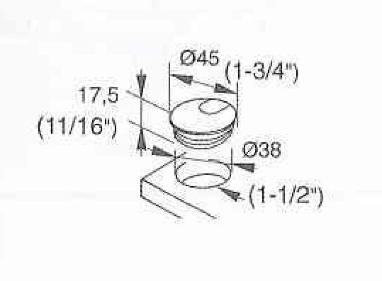 Cable Grommet, 1-1/2", Almond - 10 Pack