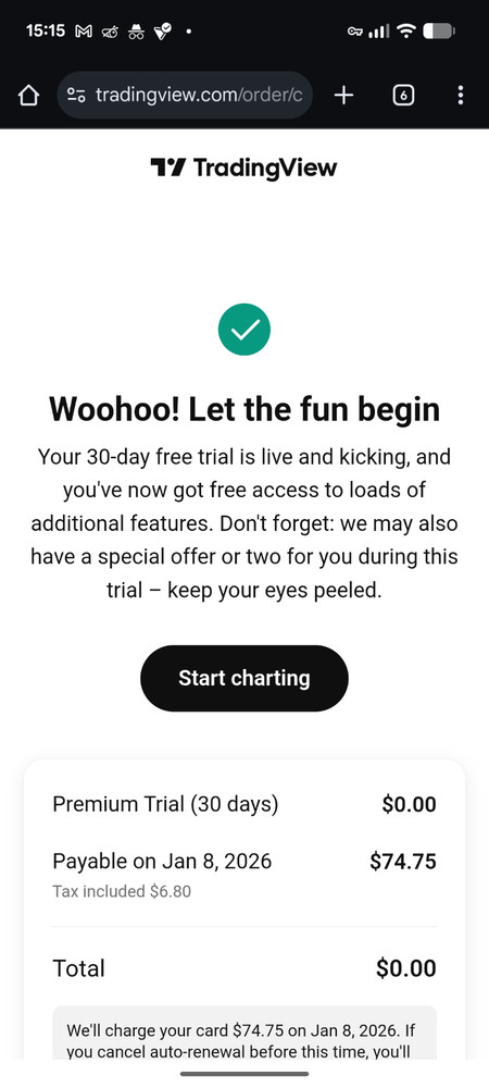 Trading view PREMIUM 30 days