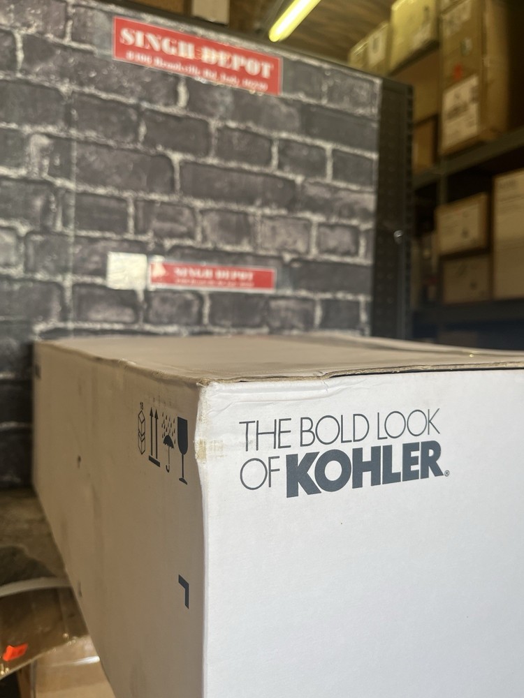 Brazn Rectangle Undermount Bathroom Sink, White Kholer 21058-0