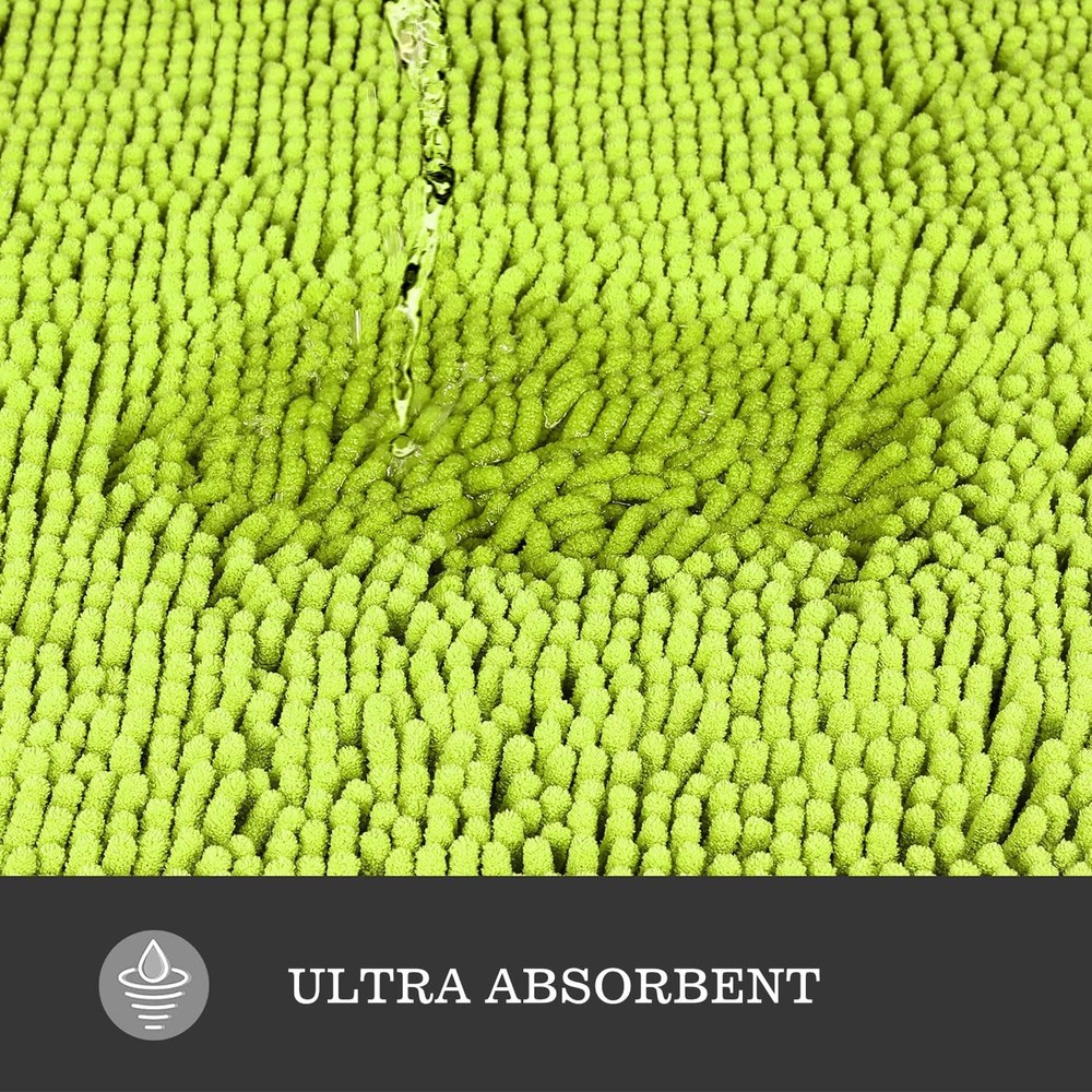 Yeaban Lime Green Bathroom Rugs – Thick 1'5" x 2' (Rectangular),