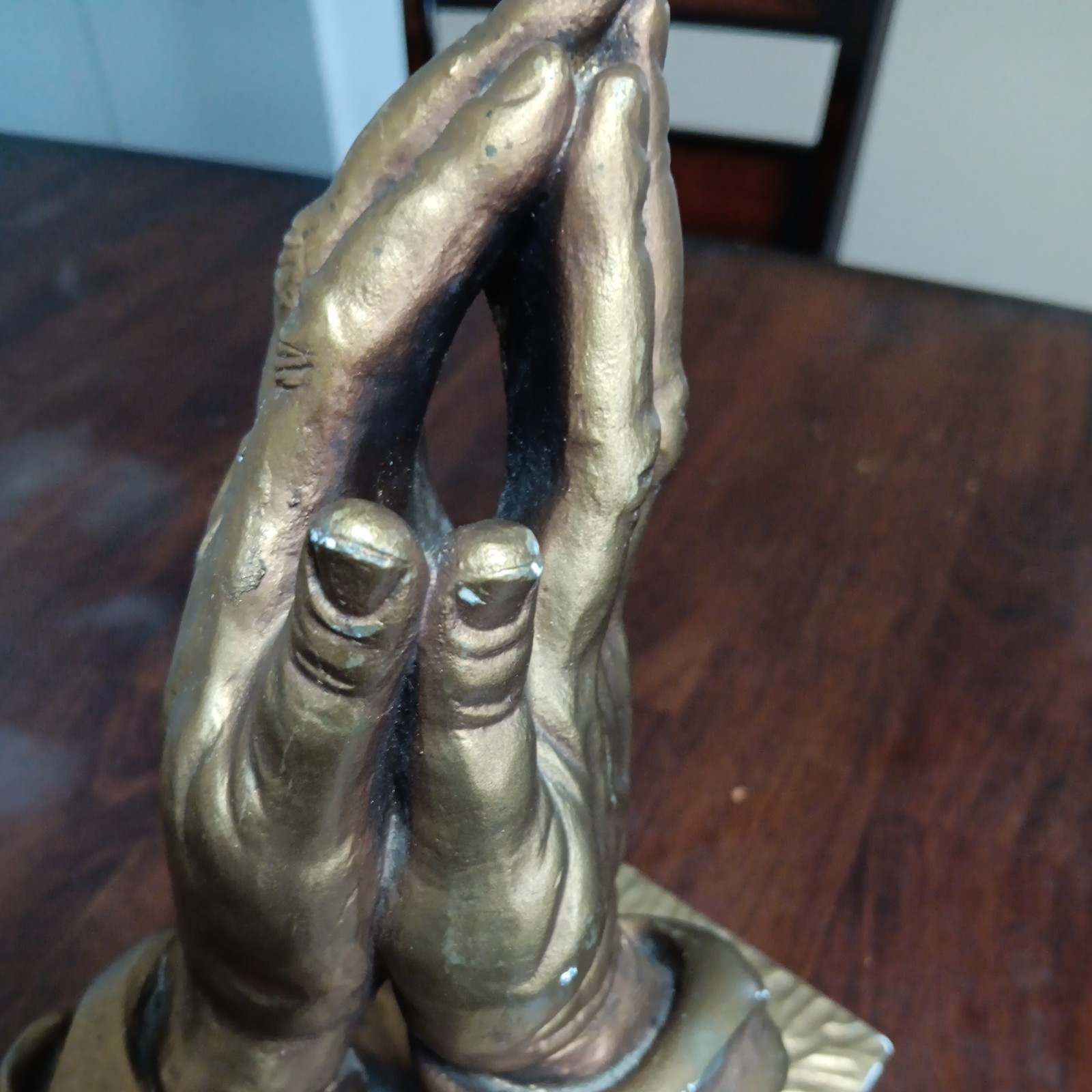 10" 1960 Esco Albrecht Durer's Betende Hande By Brower Praying Hands Sculpture