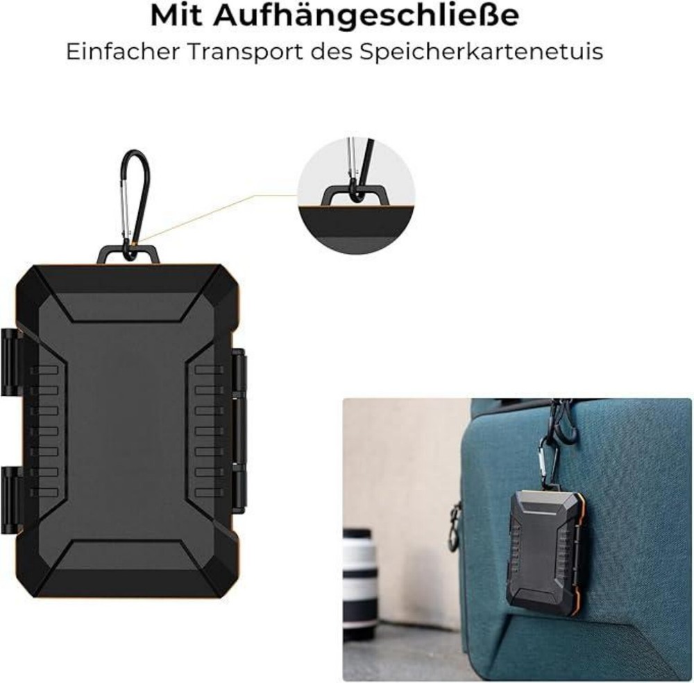 Waterproof Shockproof Memory Card Case Holder, CF XQD SD TF SIM Storage Box
