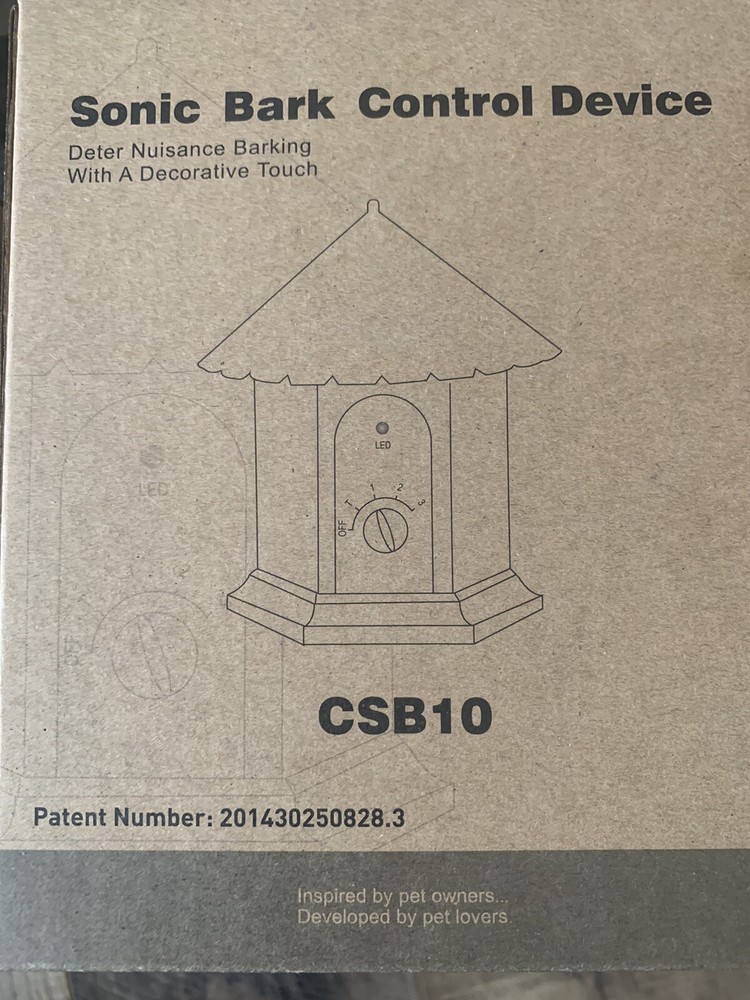 Sonic Bark Control Device Deter Nuisance Barking Birdhouse Style CSB10 Barktrain