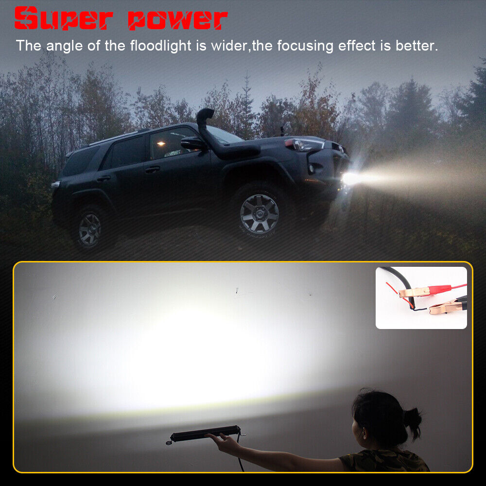 For Kawasaki mule 600 UTV Upper Roof 50" LED Light Bar & 4" Cube Pods + Wire Kit