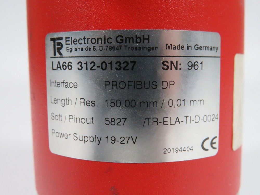 TR Electronic LA-66 312-01327 Linear Encoder 150mm Length 5827 Software USED