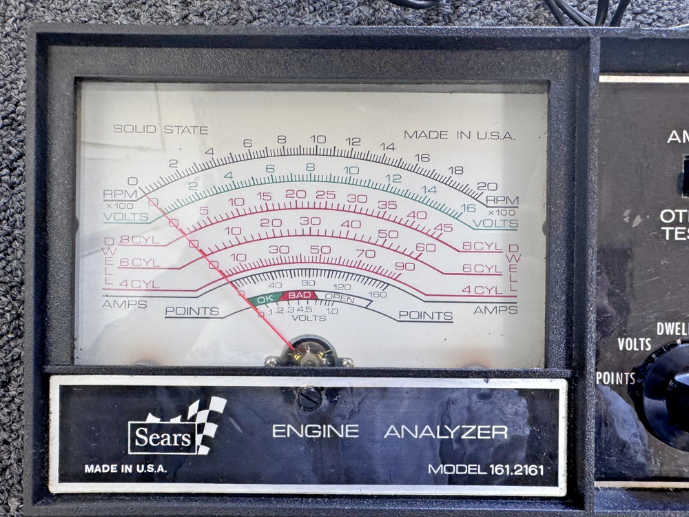 SEARS Engine Analyzer, MODEL 161,2161, 12 VOLT IGNITION SYSTEMS