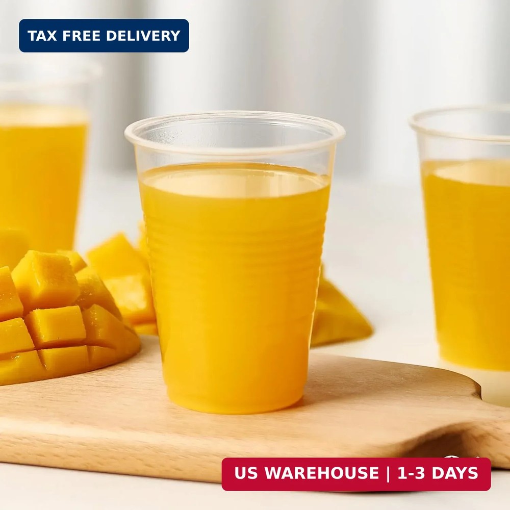 Turbo Bee 5oz Disposable Plastic Cups 500 Pack - Small Drinking & Sample Cups, B