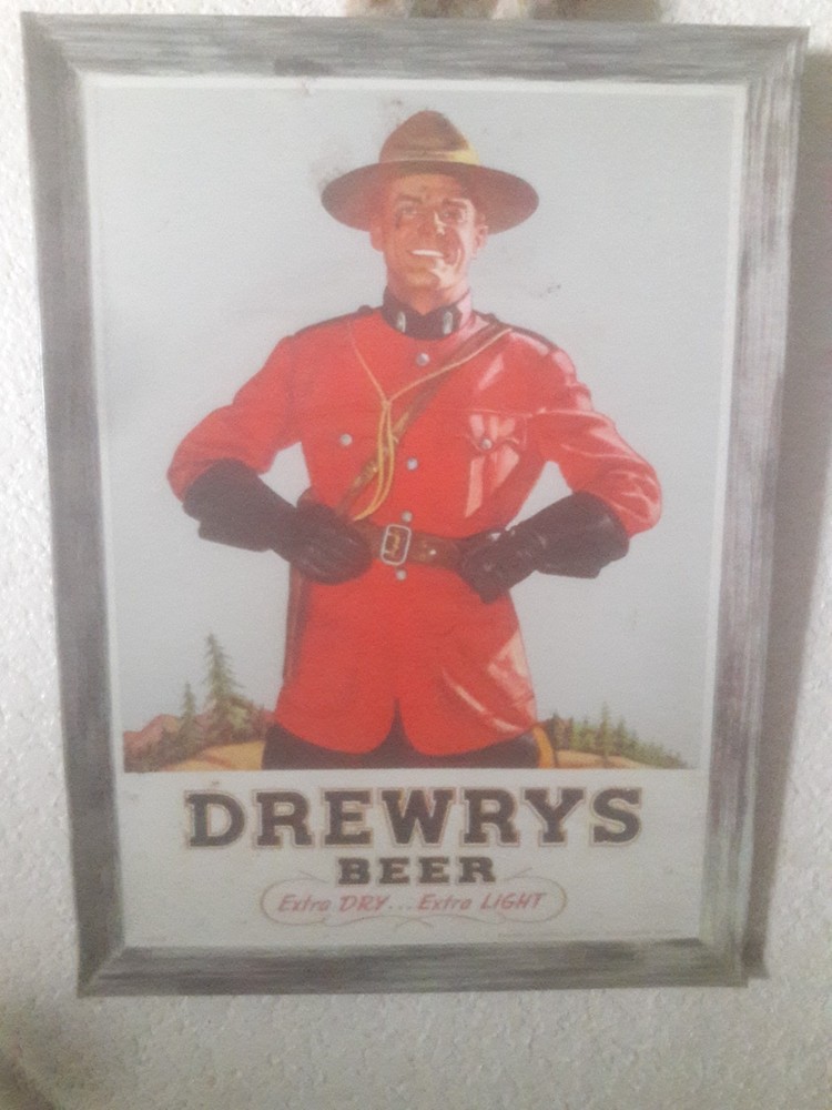 Drewrys tin sign 1950's
