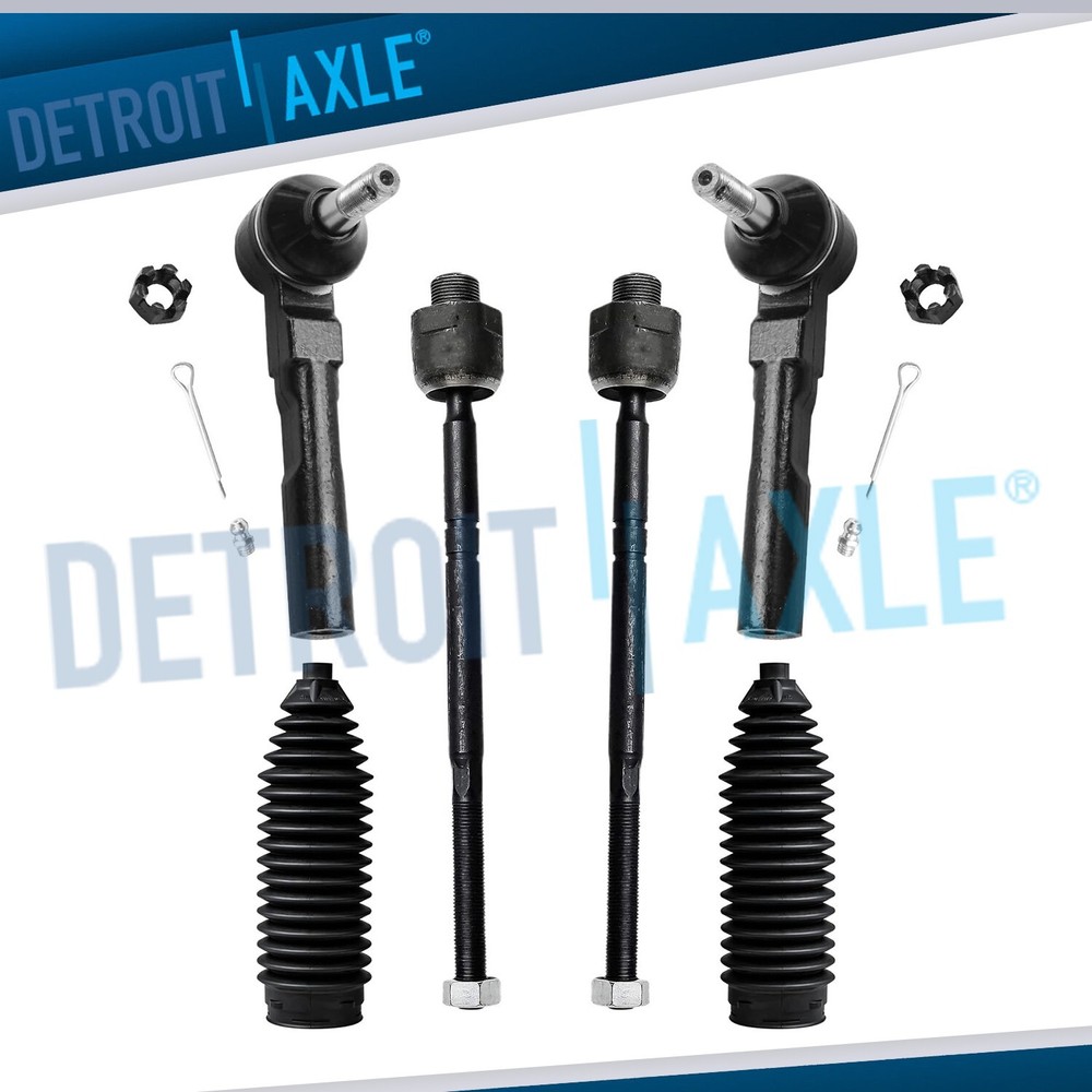 Front Inner Outer Tie Rods Boot for 1999 - 2006 Chevy GMC Silverado Sierra 1500