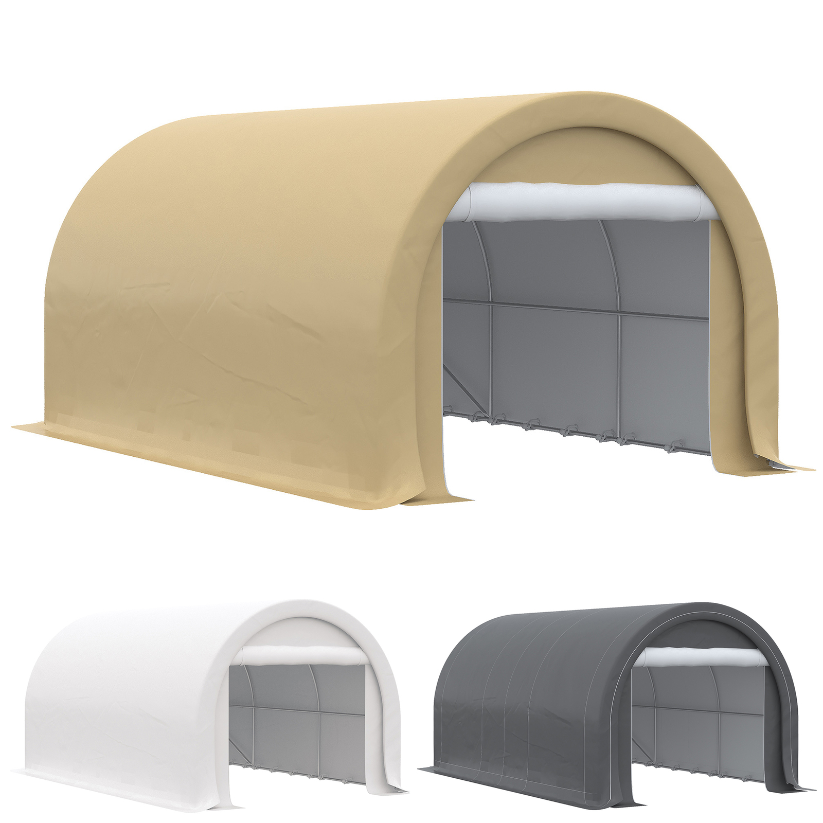 16' x 10' Carport Storage Tent Anti-UV PE Portable Garage