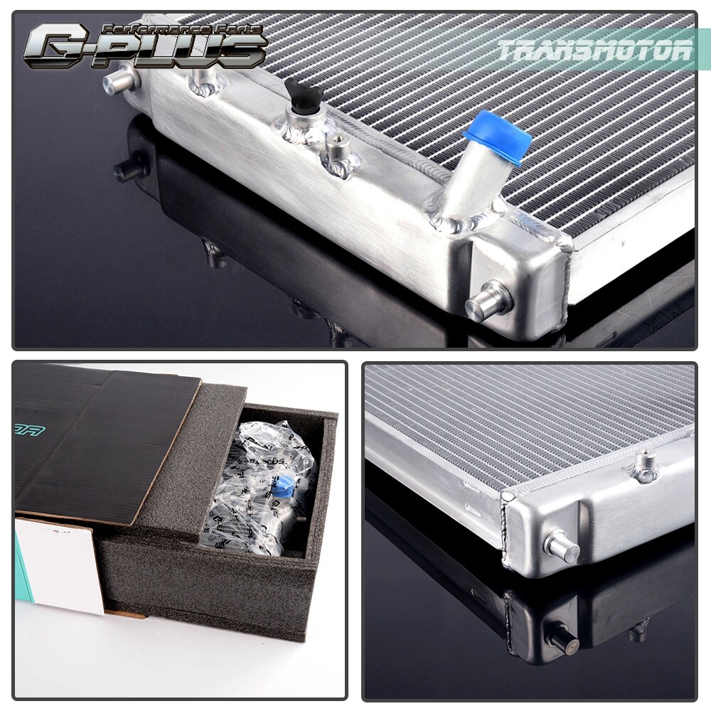 2-Row Aluminum Radiator SilverFit For 92-00 CIVIC EJ/EK/DEL SOL EG/INTEGRA DB DC