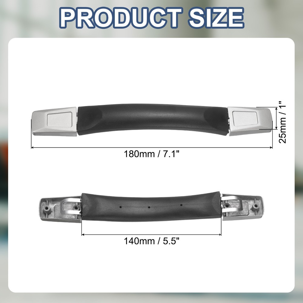 Luggage Handle 7.09" x 0.98" (L x W) Plastic Pull Handle Grip Replacement Black