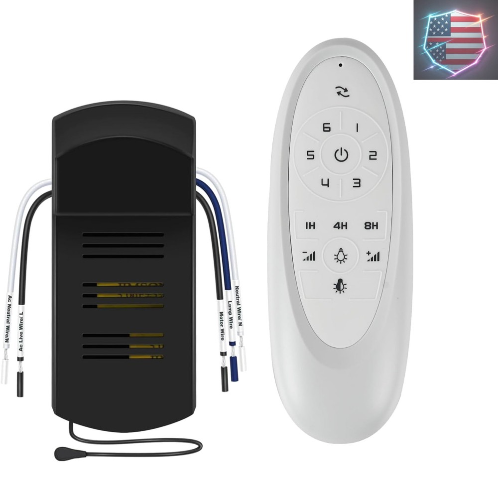 7406 Series Ceiling Fan Remote Control Kit, Including Receiver, Suitable for ...