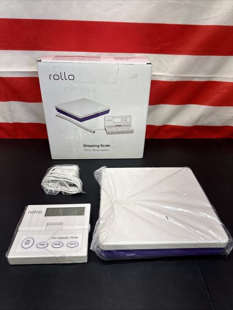 Rollo Digital Shipping Scale for Packages - 110 lb Max - Tare & Hold Functions