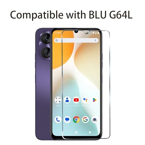 3 Pack Tempered Glass Screen Protectors for BLU G64, BLU G44, BLU G64L,Anti
