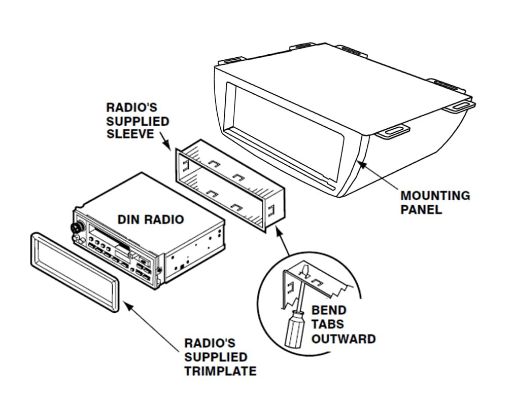 Scosche UDEB Universal Under Dash or Top Mount Single DIN Radio black