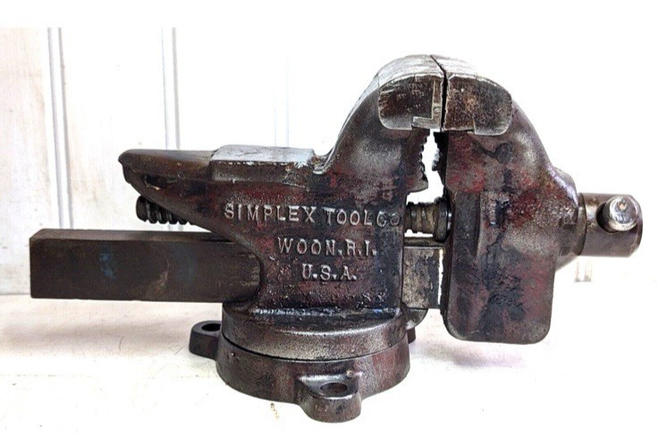 Vintage Simplex Tool Co. Utility Vise 3-1/2" Jaws USA