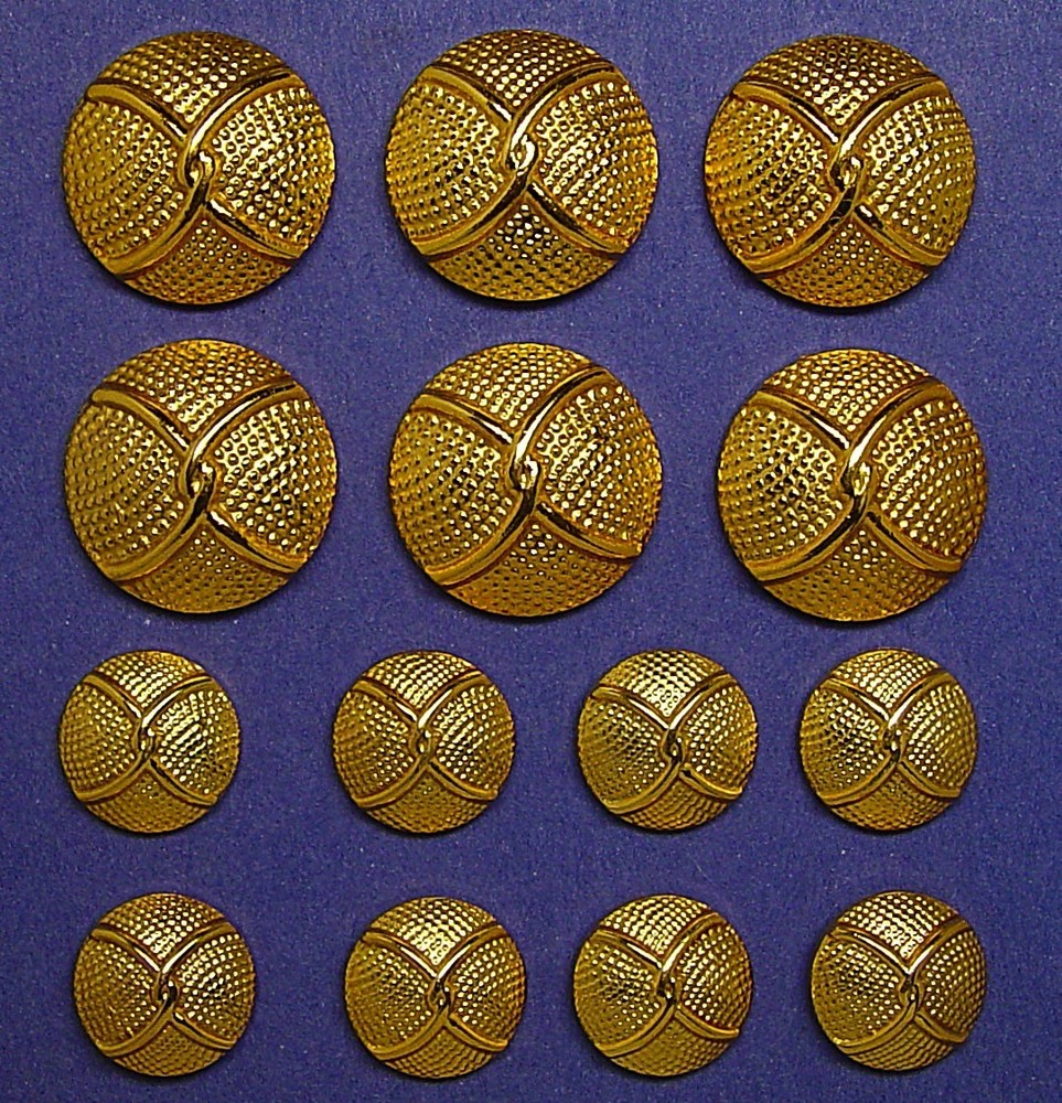 ZARA REPLACEMENT BUTTONS 14 Gold Tone solid metal buttons Good Used Condition
