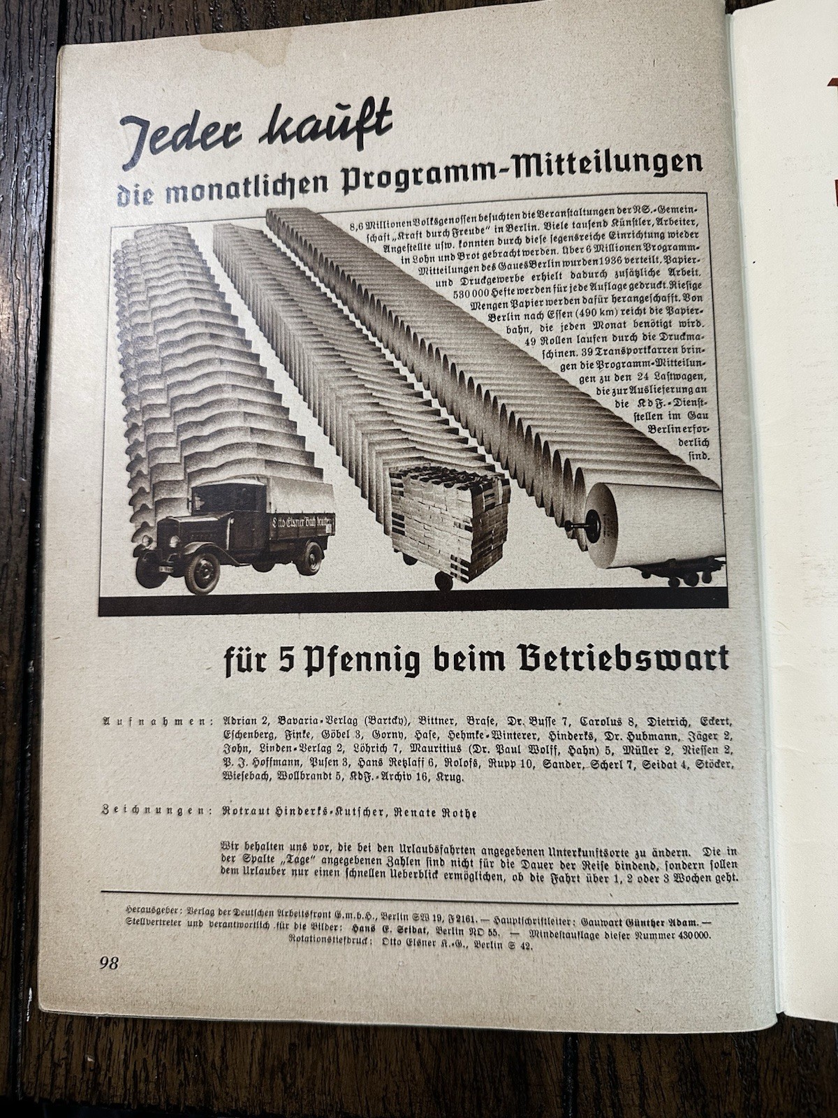 RARE 1937 German Travel Brochure "Urlaubsreife" (Holiday Ready)