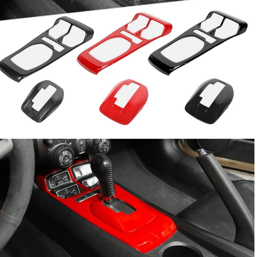 for Chevy Camaro 2010-2015 Console Gear Shift Panel Decor Cover Trim Overlay Kit