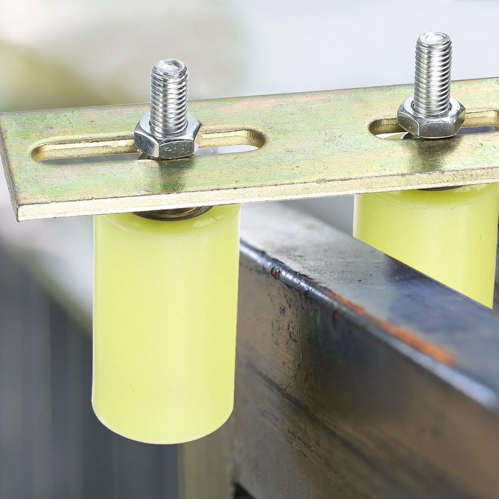 Adjustable L-Bracket for Sliding Door, Guide Roller Mount (0.4inch Hole)