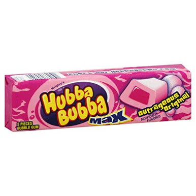 Hubba Bubba Max Outrageous Original, Single Pack (5 Pieces),